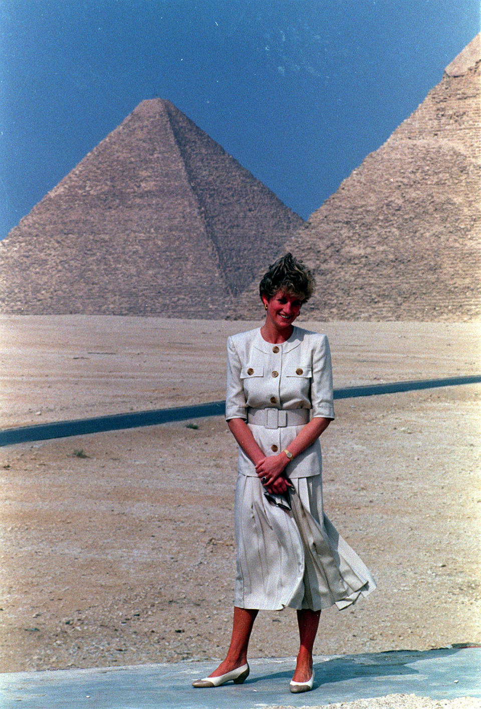 Visiting Giza, Egypt, in May 1992.