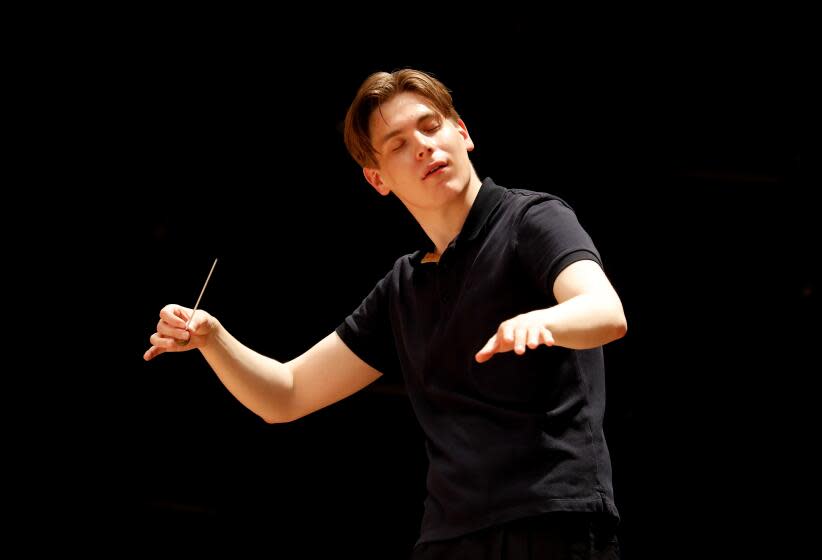 Finnish conductor Klaus Makela conducts the Paris Orchestra