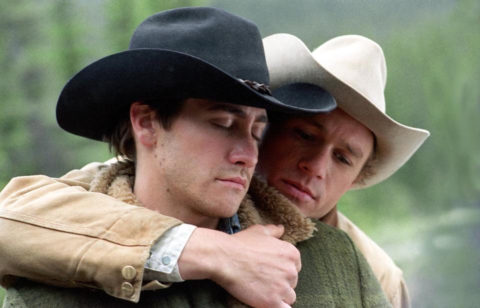 Jake Gyllenhaal and Heath Ledger in Brokeback Mountain (Credit: Focus Features)