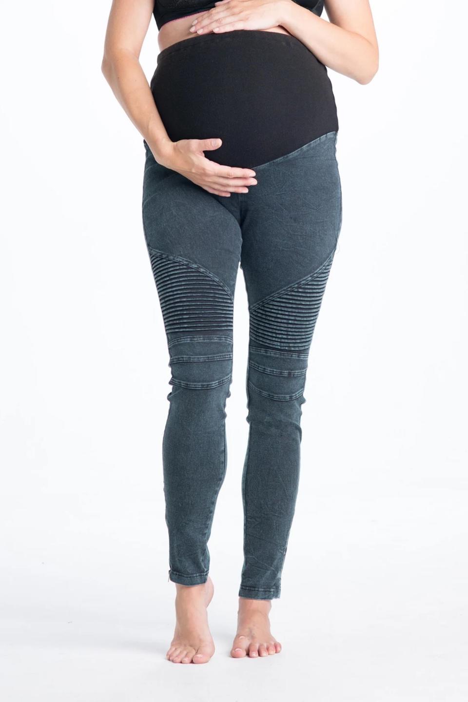 <p><a href="https://www.preggoleggings.com/collections/leggings/products/billie-jean-moto" rel="nofollow noopener" target="_blank" data-ylk="slk:Shop Now;elm:context_link;itc:0;sec:content-canvas" class="link ">Shop Now</a></p><p>Billie Jean Moto</p><p>preggoleggings.com</p><p>$68.00</p><span class="copyright">Courtesy</span>