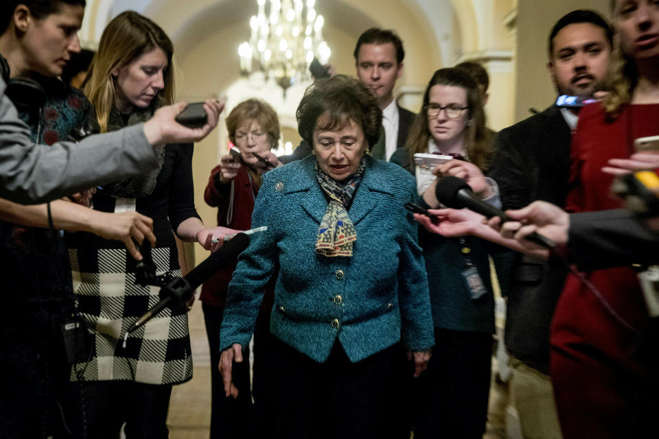 In this Feb. 11, 2019, photo, House Appropriations Committee Chair Nita Lowey, D-N.Y., speaks to reporters as she arrives for a closed-door meeting at the Capitol as bipartisan House and Senate bargainers trying to negotiate a border security compromise in hope of avoiding another government shutdown on Capitol Hill in Washington. When you want results in a polarized Washington, sometimes it pays to simply leave the professionals alone to do their jobs. (AP Photo/Andrew Harnik)