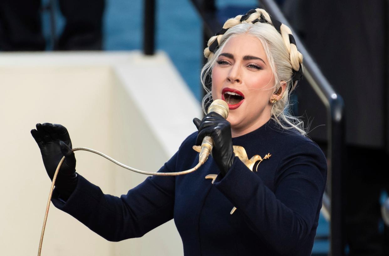 <p>Lady Gaga’s dogs stolen after her dogwalker is shot four times in chest, report says</p> (AP)