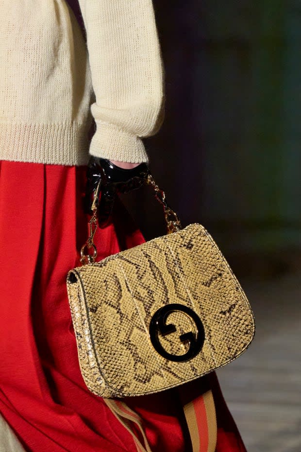 Gucci's Blondie bag made an appearance at its most recent Cosmogonies show.<p>Photo: Imaxtree</p>