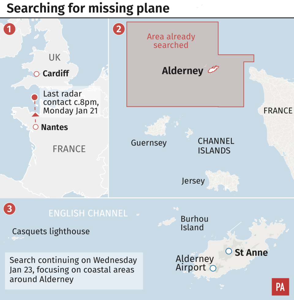 Details of the search efforts (Press Association)