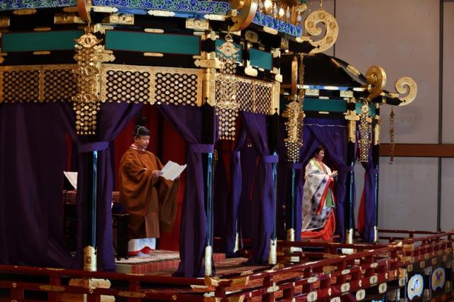 Japanese Emperor Naruhito takes part in sacred goddess ritual to