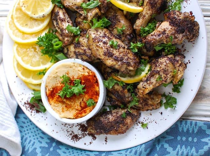 Sumac Lemon Baked Chicken Wings