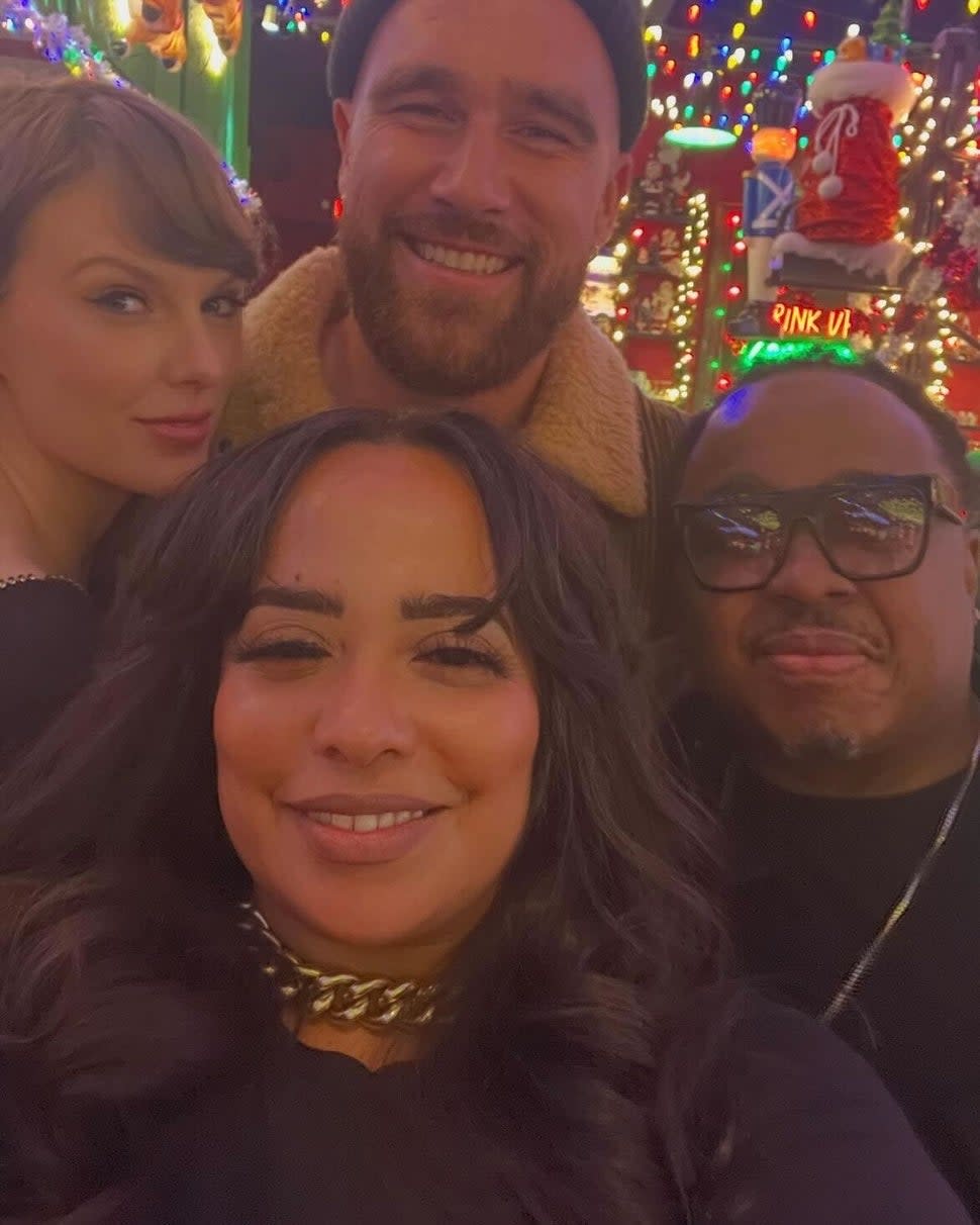 Taylor Swift, Travis Kelce, Cheterah Jackson 