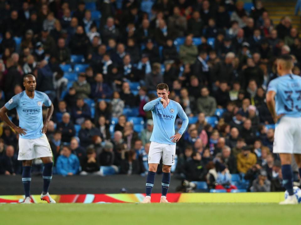 With Pep Guardiola in the stands, Manchester City fell short on the pitch: Getty