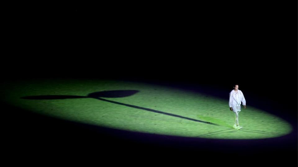 A performer is seen acting during the Opening Ceremony of the Tokyo 2020 Olympic Games at Olympic Stadium on July 23, 2021 in Tokyo, Japan.