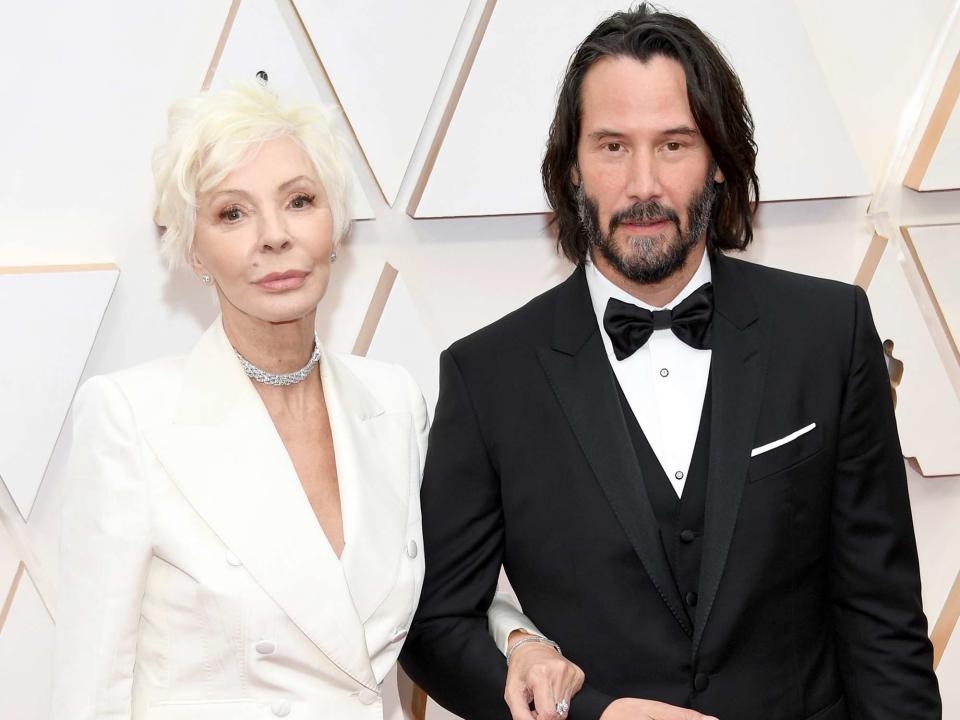 <p>Kevin Mazur/Getty</p> Patricia Taylor and Keanu Reeves at the 92nd Annual Academy Awards on February 09, 2020 in Hollywood, California.