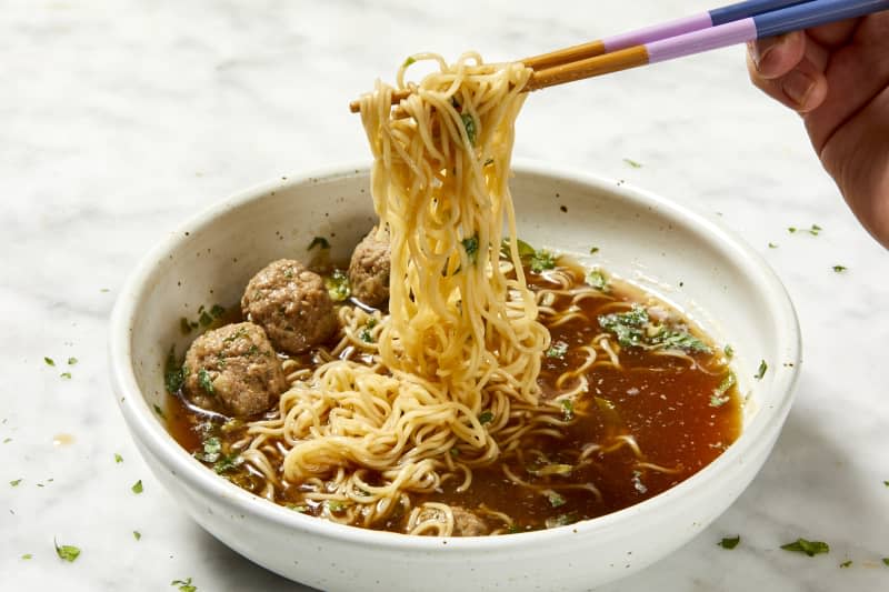 Thai Meatball Noodle Soup Recipe
