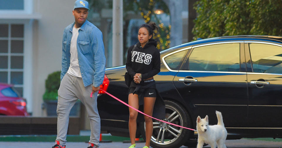 Chris and Karrueche started dating in 2010, shortly after he split from Rihanna (Copyright: AKM-GSI / Splash News) 