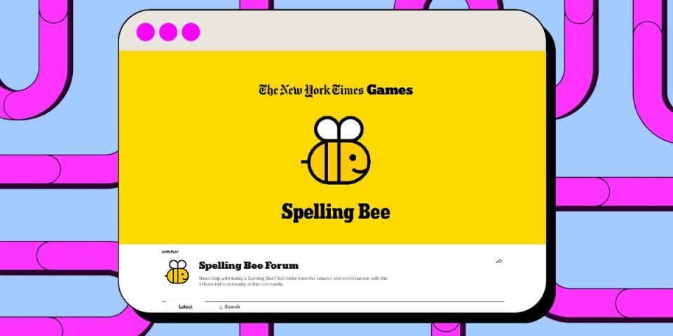 Best Places on the internet: The New York Times Spelling Bee forum surrounded by colorful pipes