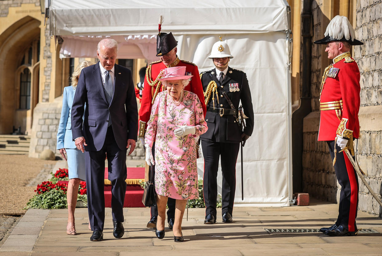 President Joe Biden and Queen Elizabeth II at Windsor Castle on June 13, 2021 in Windsor, England. (Chris Jackson / Getty Images file)