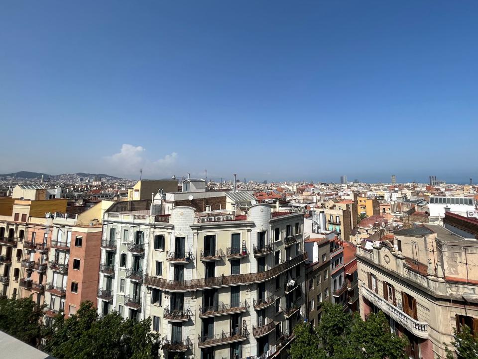 birds eye view of a section of Barcelona Spain