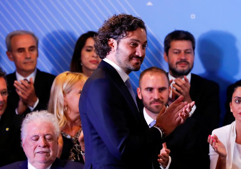 Argentina's incoming Cabinet Chief Santiago Cafiero arrives for the announcement of the cabinet of Argentina's President-elect Alberto Fernandez in Buenos Aires