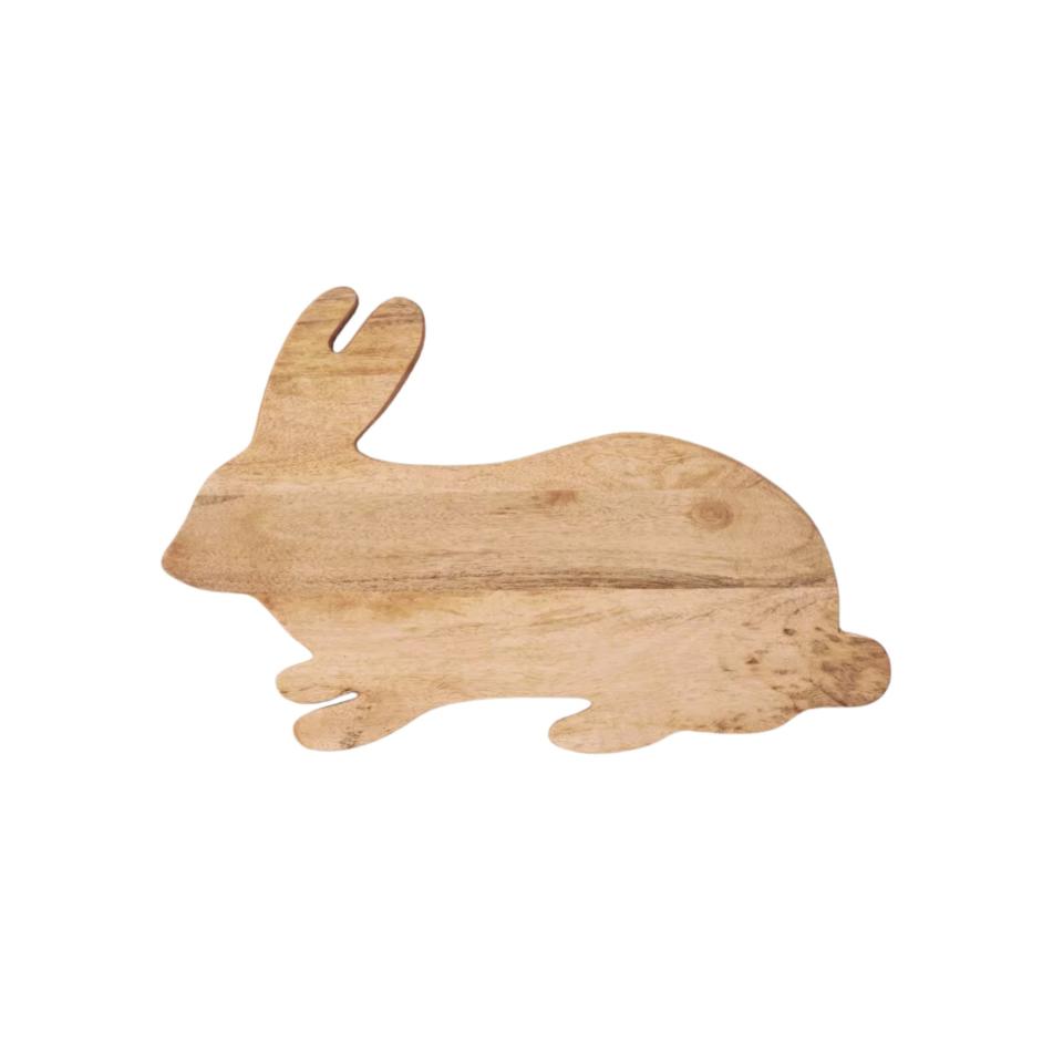 Bunny-shaped wooden serving board