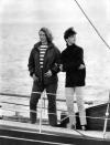 <p>The Cowes Regatta gave the royal family plenty of opportunities to soak up time on the water. Princess Anne and Lord Burghersh, only 16 at the time, watch the competition from the royal yacht Bloodhound.</p>