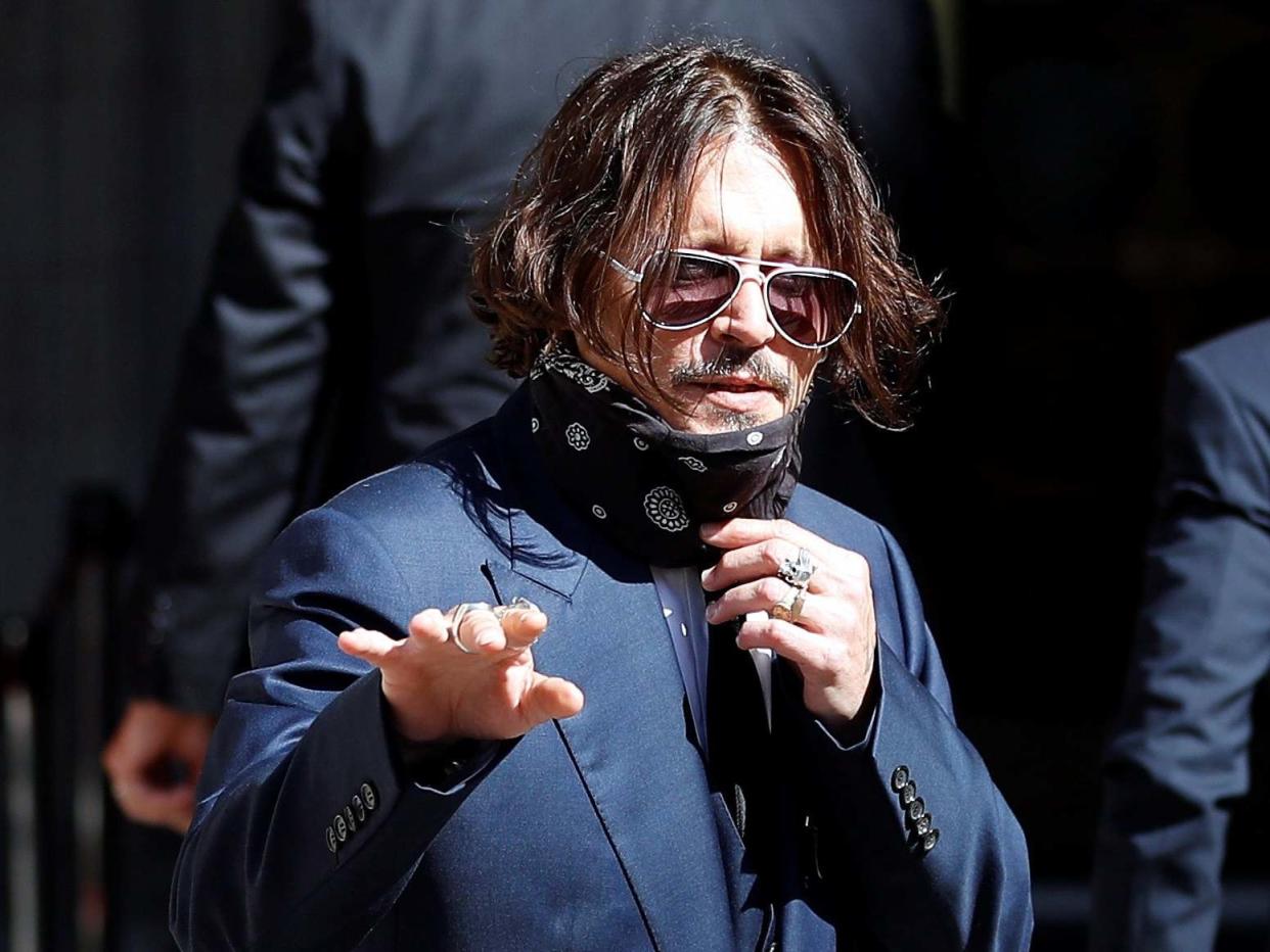 Actor Johnny Depp arrives at the High Court in London, 7 July 2020: Peter Nicholls/Reuters