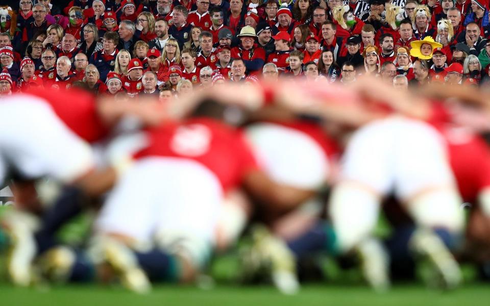 The Lions scrum - GETTY IMAGES