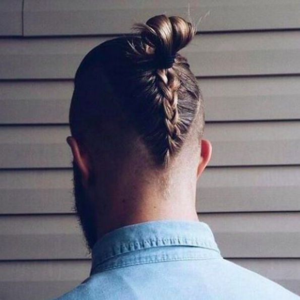 Don’t want to give up the man bun just yet? You can combine the two looks! (Photo: Instagram)