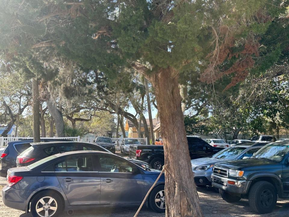 Columbus Avenue parking lot in New Smyrna Beach, Monday, Feb. 6, 2023. One of a few public parking lots along Flagler Avenue.