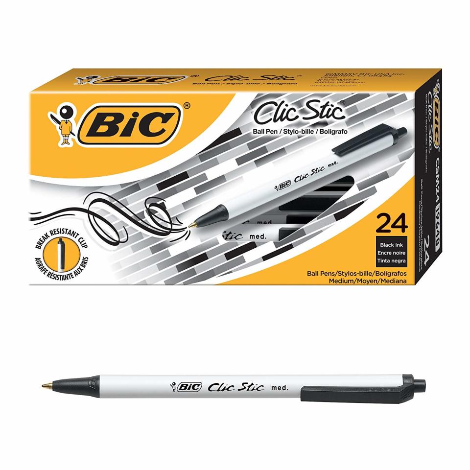 BIC Clic Stic Retractable Ball Pen (Photo: Amazon)