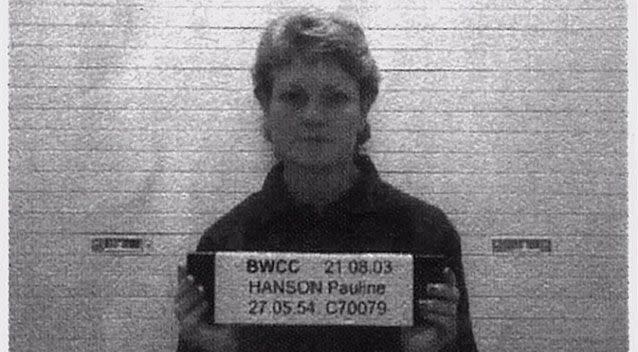 Pauline Hanson's 2003 mug shot has been released.