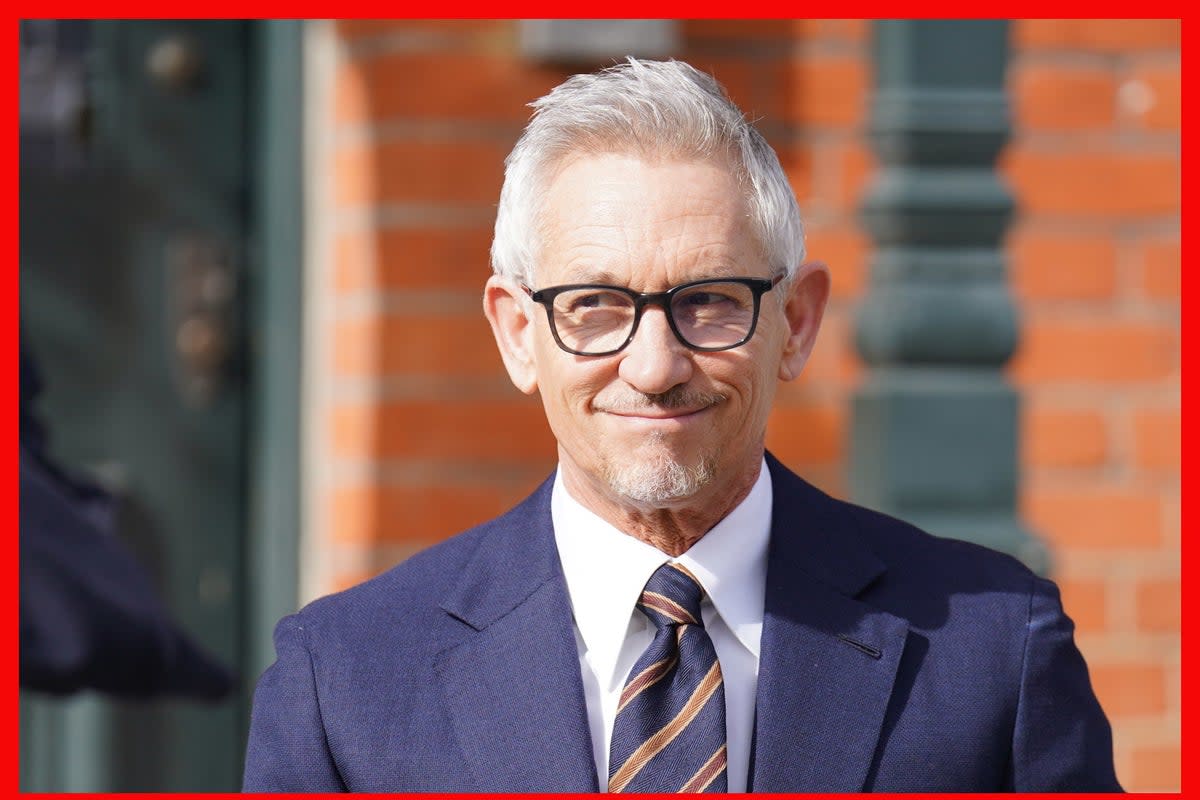 Gary Lineker outside his home in London (James Manning/PA). (PA Media)