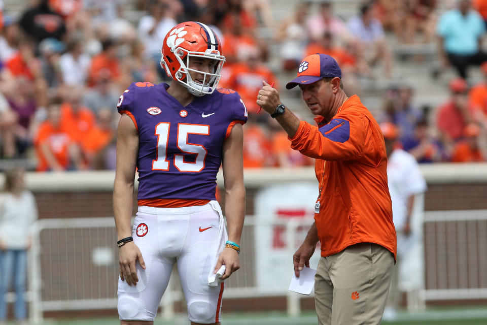 Hunter Johnson once battled for Clemson's starting QB job before transferring. (Getty Images)