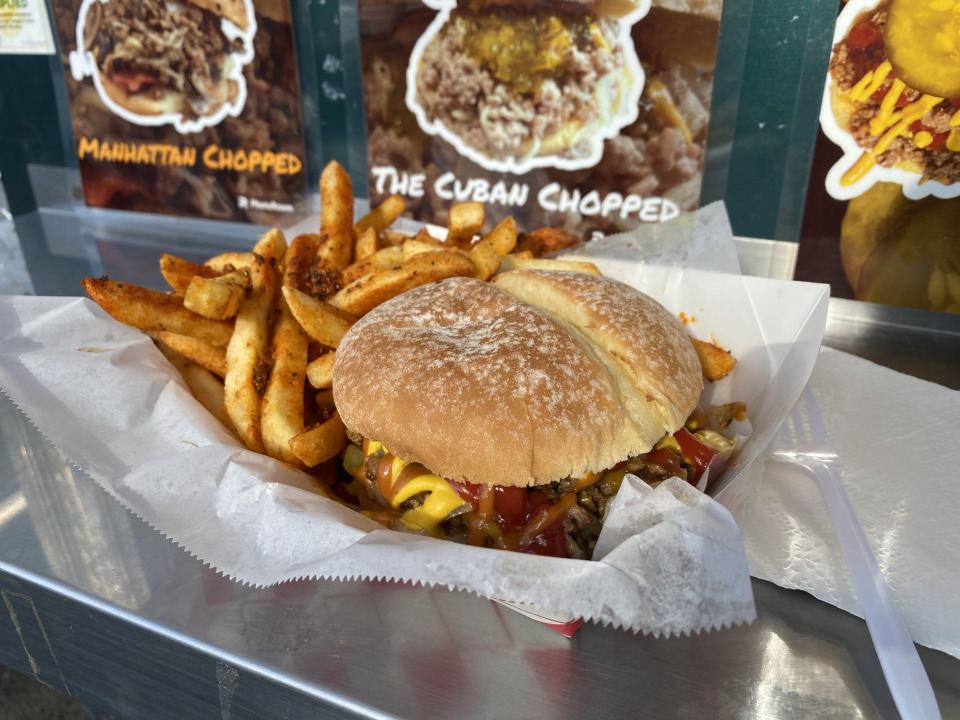 An O.G. Chopped from Nu-Chopped Sandwich food cart in south Salem.