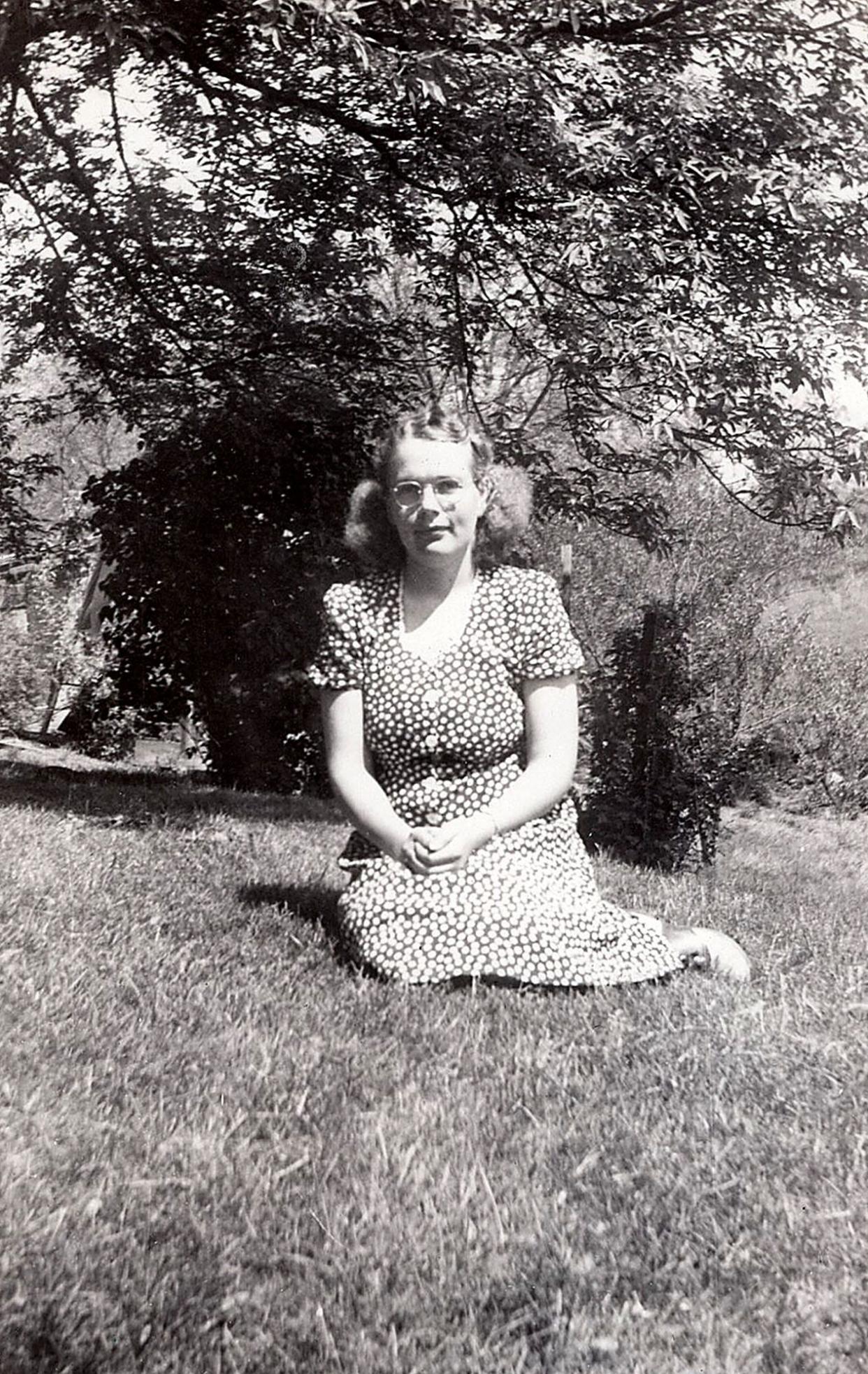 Clara Harry in 1943, the year she and her sister were sent a postcard from someone in Texas to their home in Holmes County's Lakeville. The delivery finally arrived 78 years later to the Shreve post office where a delivery worker tracked down relatives and got the piece of mail through.