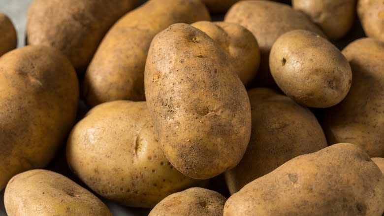 close up of potatoes