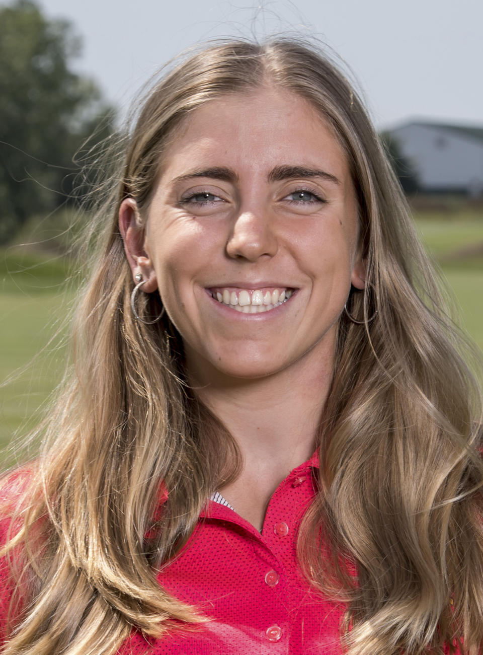 In this Sept. 7, 2017, photo provided by Iowa State University in Ames, Iowa, golfer Celia Barquin Arozamena poses for a photo. The former ISU golfer was found dead Monday, Sept. 17, 2018, at a golf course in Ames. Collin Daniel Richards, was arrested and charged with first-degree murder in her death. (Luke Lu/Iowa State University via AP)