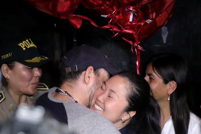 Peru's opposition leader Keiko Fujimori is released from the Santa Monica prison, in Lima