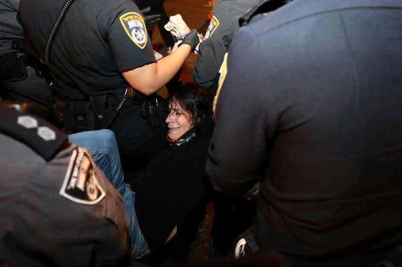 Israelis protest against Prime Minister Benjamin Netanyahu in Jerusalem