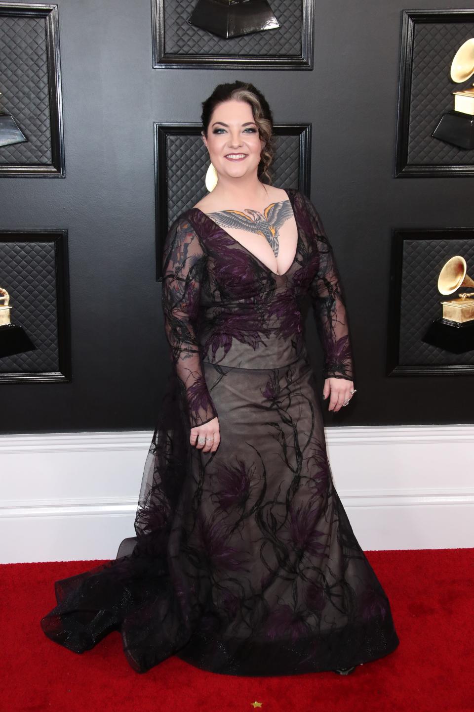 Ashley McBryde arrives on the red carpet during the 62nd annual GRAMMY Awards on Jan. 26, 2020 at the STAPLES Center in Los Angeles, Calif.