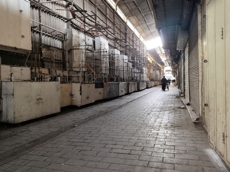 FILE PHOTO: Shops are closed following the recent riots and the call of protesters to close the markets, in Tehran