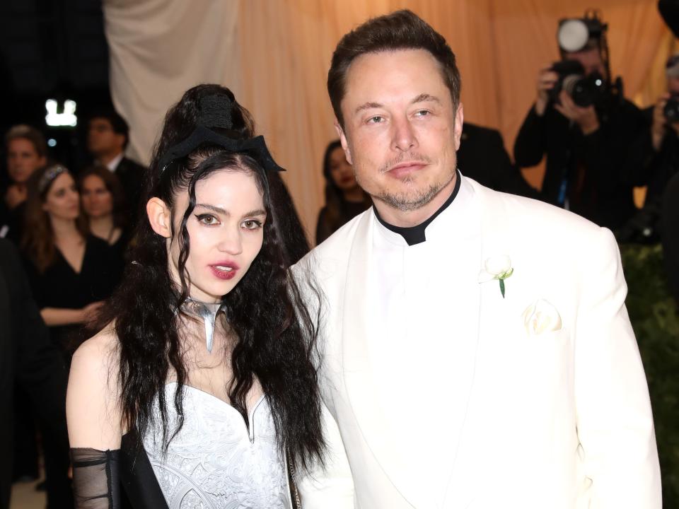 Grimes and Elon Musk at the Met in 2018