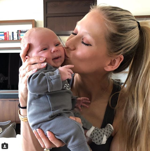 Mum Anna then shared a photo holding one of the bubs with the same caption. Source: Instagram/AnnaKournikova