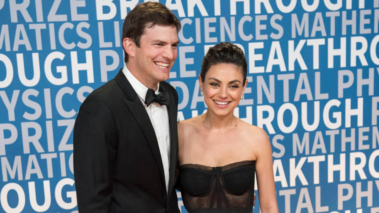 Mandatory Credit: Photo by Peter Barreras/Invision/AP/REX/Shutterstock (9255032c)Ashton Kutcher and Mila Kunis arrive at the 6th annual Breakthrough Prize Ceremony at the NASA Ames Research Center on in Mountain View, California6th Annual Breakthrough Prize Awards, Mountain View, USA - 03 Dec 2017.