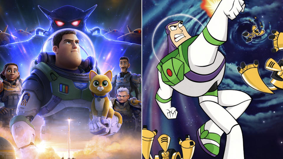 Póster de 'Lightyear' y de la serie 'Buzz Lightyear: Comando estelar' (Foto: Disney/Pixar)