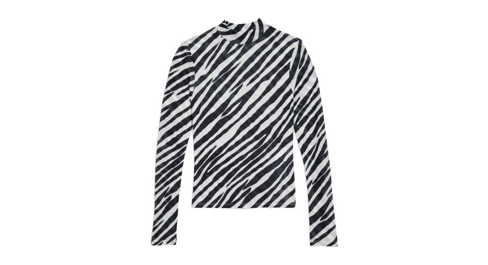 Topshop Zebra Print Long Sleeve Top, £19