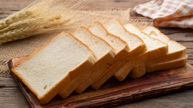 Slices of white bread