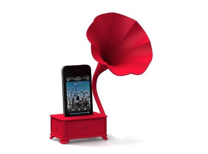 Take your iPhone back to the 19th century with this sound-magnifying accessory. This gramophone is <a href="http://www.shapeways.com/model/436835/ivictrola-gramophone-part-1-of-2-pieces.html?li=productBox-search">available here</a>. 