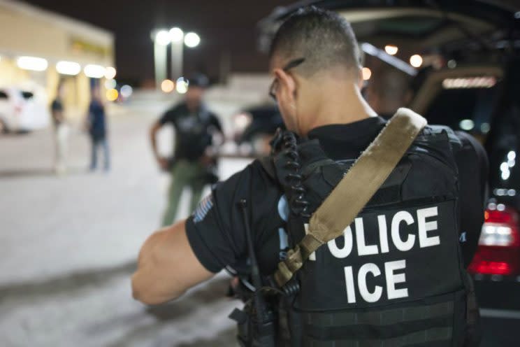 ICE arrests of undocumented immigrants are up more than 40 percent this year. (U.S. Immigration and Customs Enforcement agency handout)