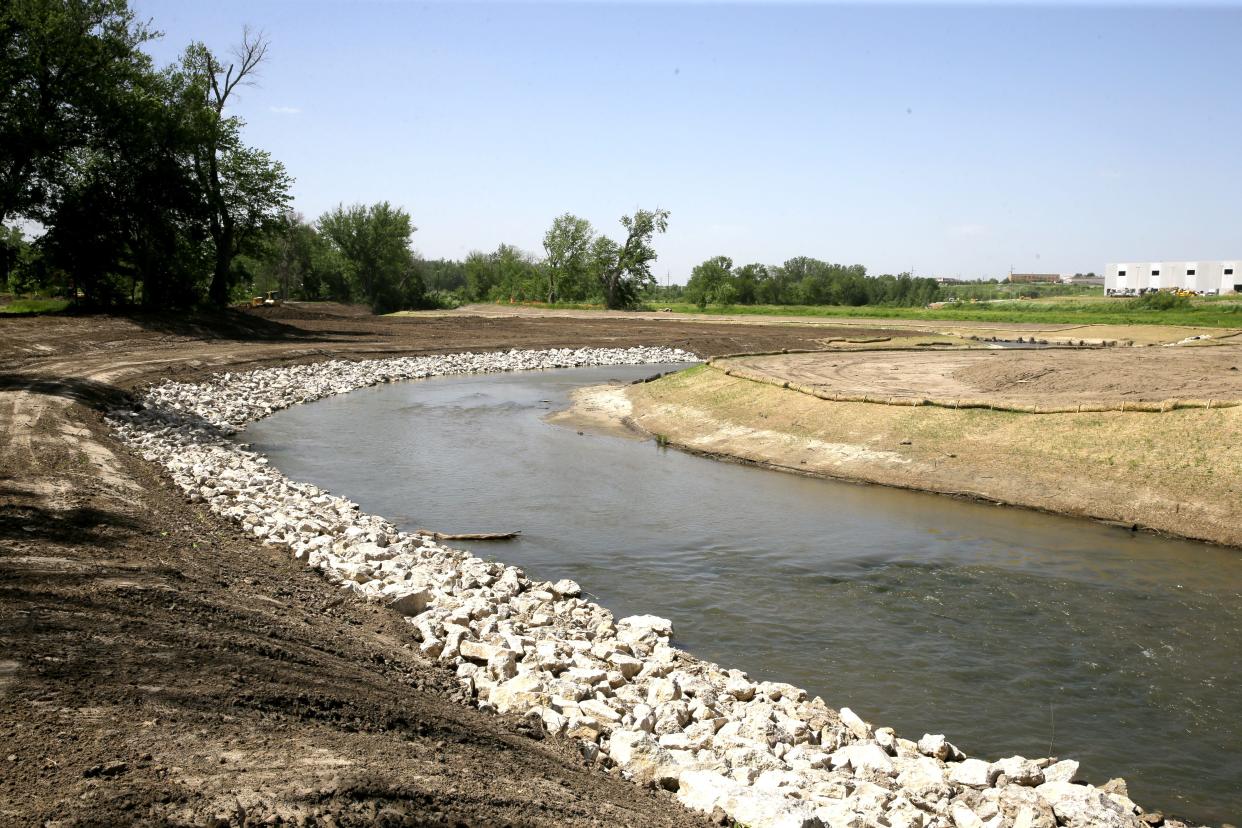 The Clear Creek restoration project is pictured Thursday, June 6, 2024 in Coralville, Iowa.