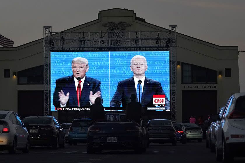 A watch party for Thursday's presidential debate at Fort Mason Center in San Francisco.