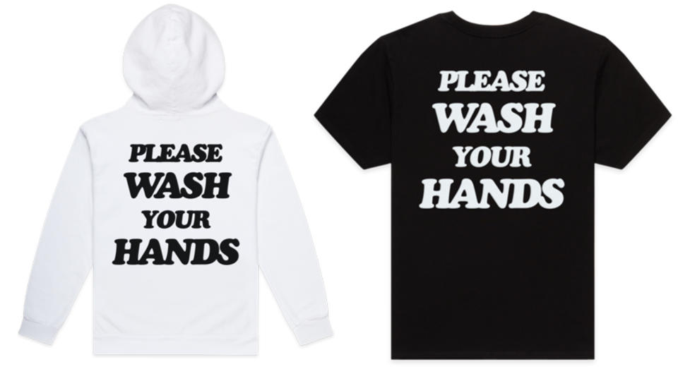 'Please wash your hands' tee and hoodie by Talentless