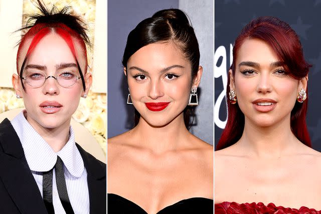 <p>Monica Schipper/GA/The Hollywood Reporter via Getty; Michael Buckner/Variety via Getty; Frazer Harrison/Getty </p> Billie Eilish; Olivia Rodrigo; Dua Lipa